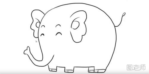 胖胖的大象怎么画  大象简笔画教程