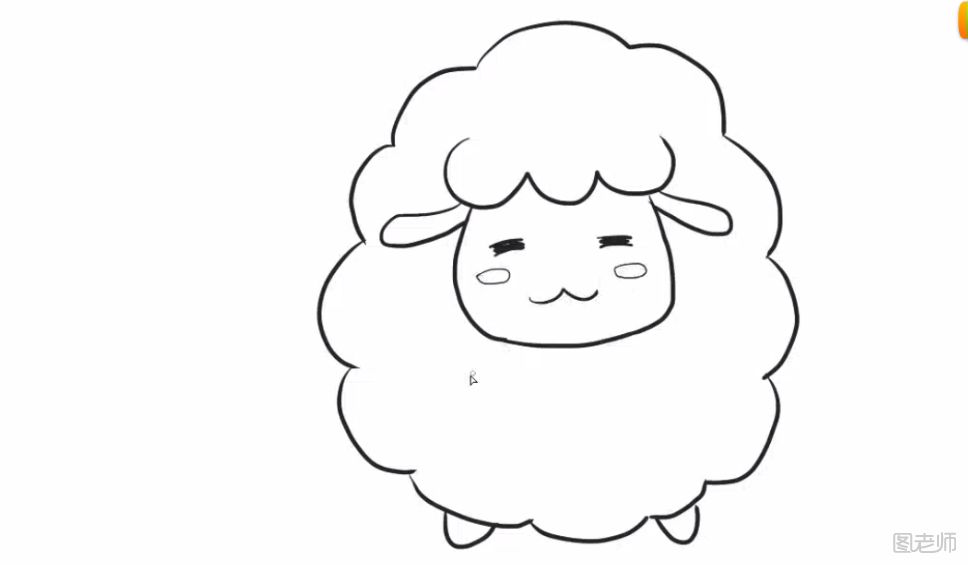 可爱的小绵羊简笔画图文教程 怎么画一只可爱的小绵羊