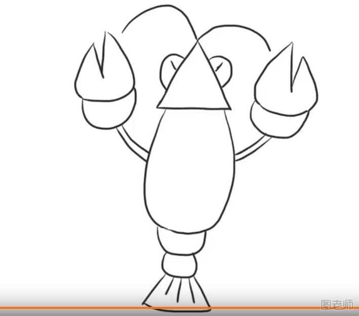 怎样画大龙虾简笔画