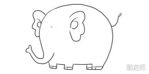 胖胖的大象怎么画  大象简笔画教程