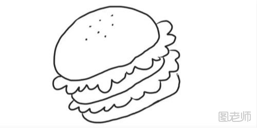 超简单的汉堡简笔画教程 汉堡怎么画