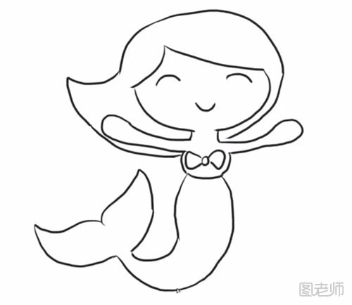 可爱美人鱼的简笔画教程 怎么画一条可爱的美人鱼