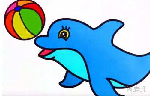 可爱小海豚的简笔画视频教程 怎么画小海豚的简笔画