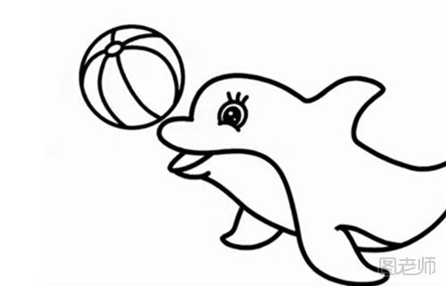 可爱小海豚的简笔画视频教程 怎么画小海豚的简笔画