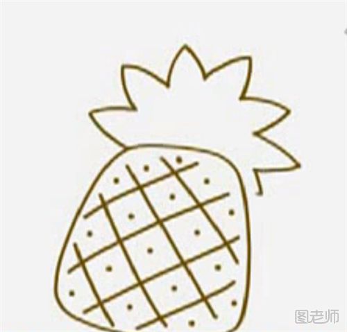 菠萝的简笔画教程 怎么画一个菠萝