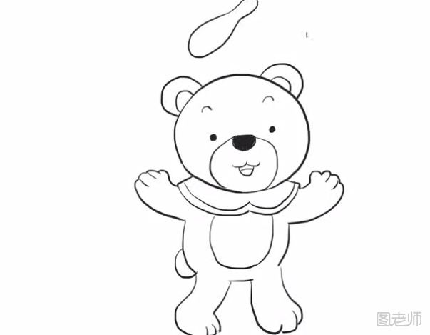 小熊简笔画教程 玩杂技的小熊简笔画怎么画