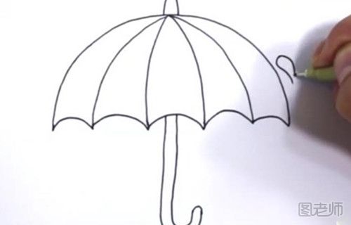 彩虹伞的简笔画视频教程 怎么画一把伞的简笔画