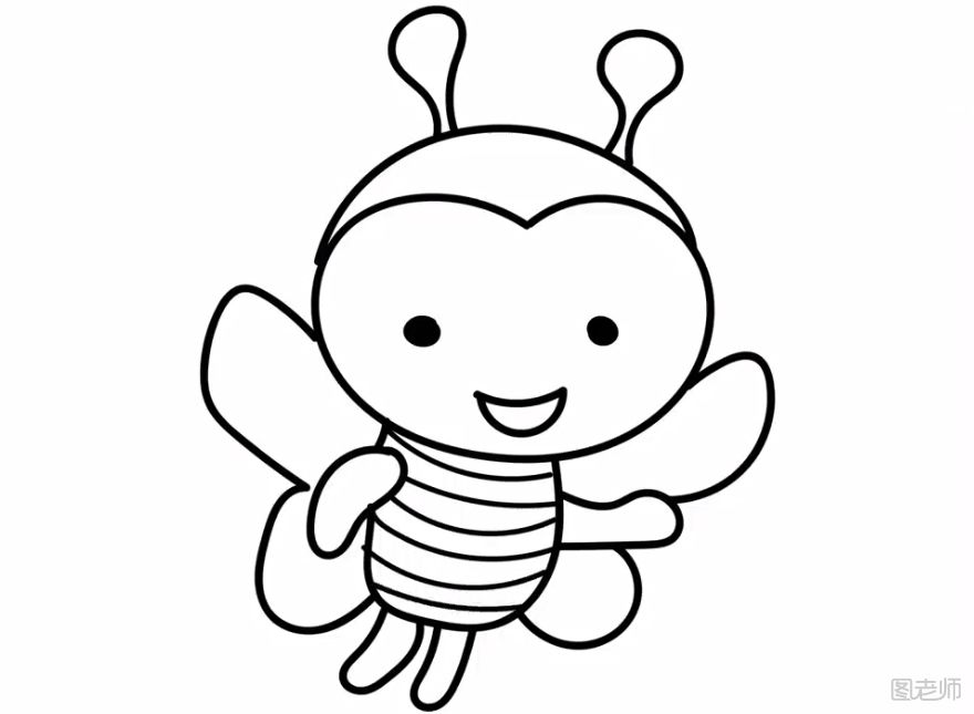 蜜蜂简笔画教程