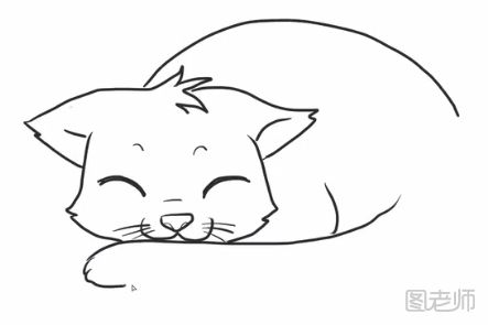 睡觉的猫简笔画视频教学