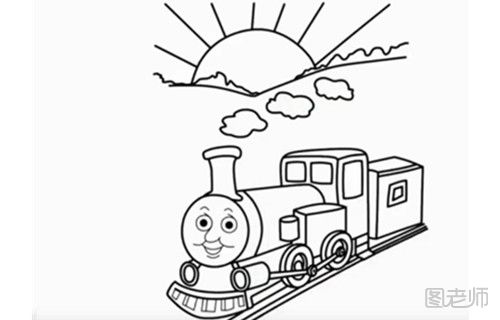 托马斯小火车的简笔画视频教程 怎么画托马斯火车