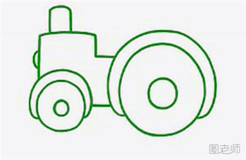 拖拉机的简笔画教程 怎么画一辆拖拉机