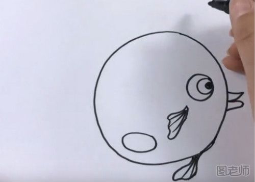 小胖鱼简笔画