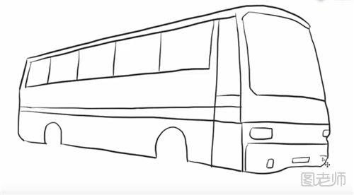大巴车的简笔画教程  怎么画一辆大巴车