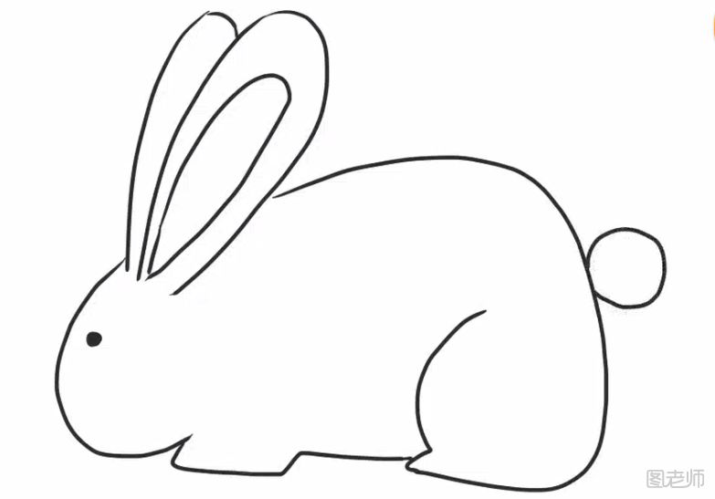 简单的小白兔简笔画教程