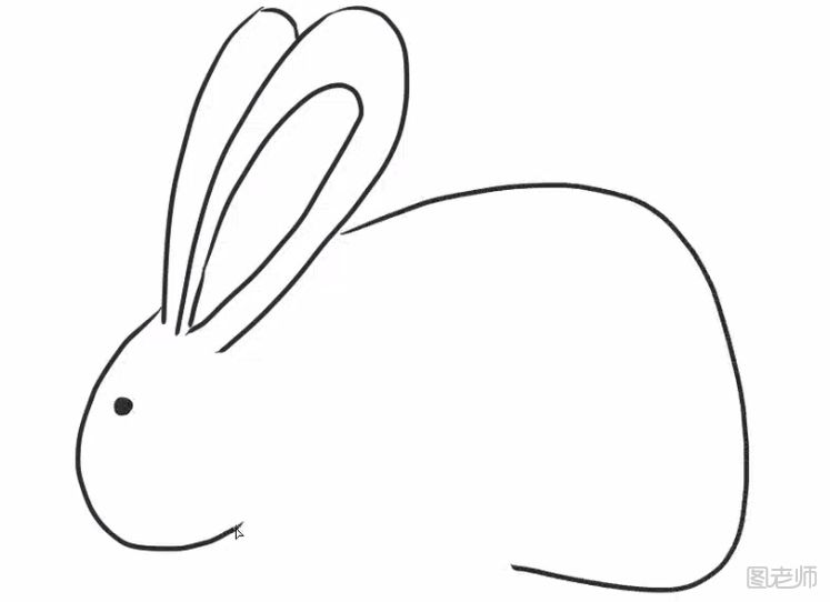简单的小白兔简笔画教程