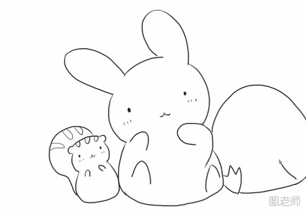 兔子和松鼠简笔画教程 兔子和松鼠简笔画怎么画