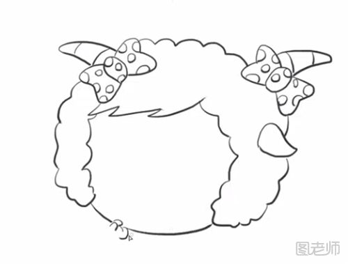 喜羊羊简笔画步骤教程