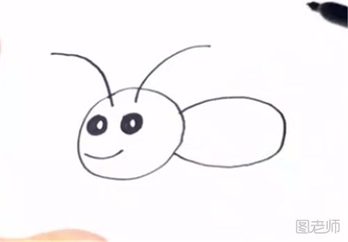 简单的蚂蚁简笔画步骤教学