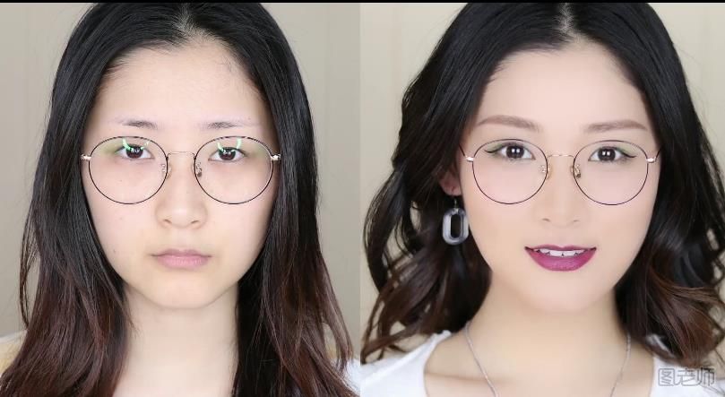 戴眼镜怎么化妆 框架眼镜妆容教程
