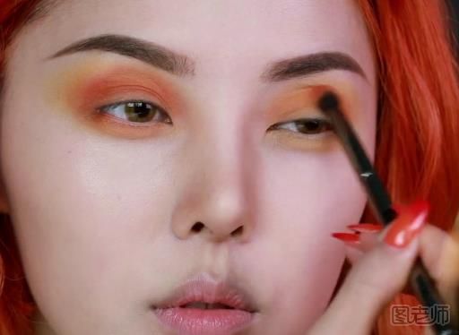 创意橘色系妆容怎么画 第五元素橘色系妆容