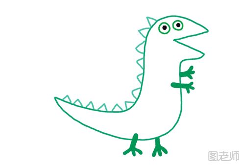 小恐龙简笔画具体教程