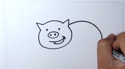 小猪简笔画具体步骤