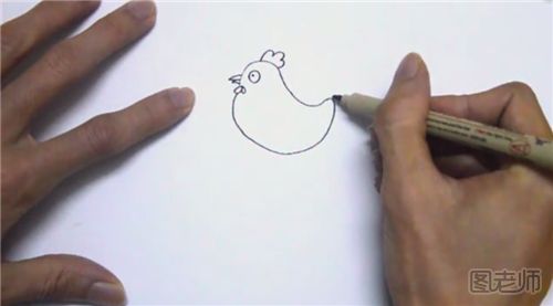 小鸡简笔画具体步骤