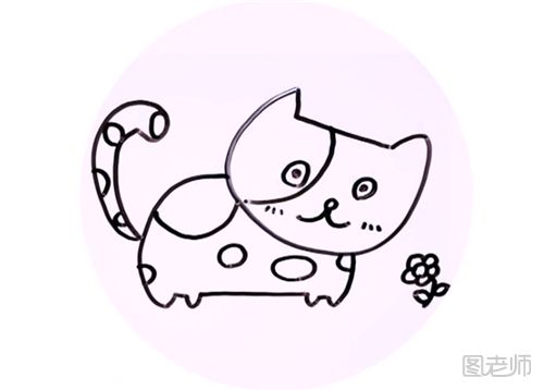 如何画一只小花猫 小花猫的简笔画怎么画