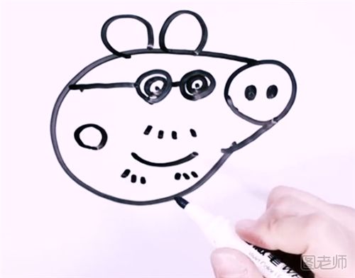 猪爸爸的简笔画怎么画 猪爸爸的简笔画图解步骤