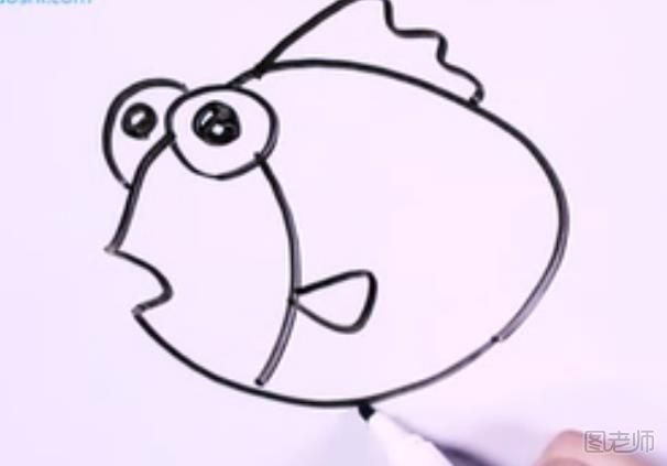怎么画金鱼 金鱼简笔画图解