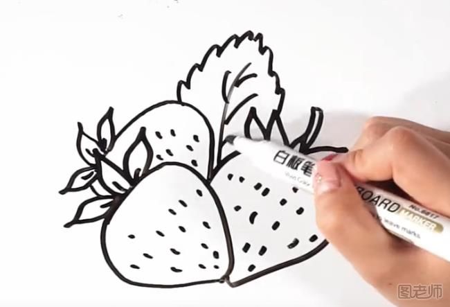 怎么画草莓简笔画 一堆草莓简笔画教学