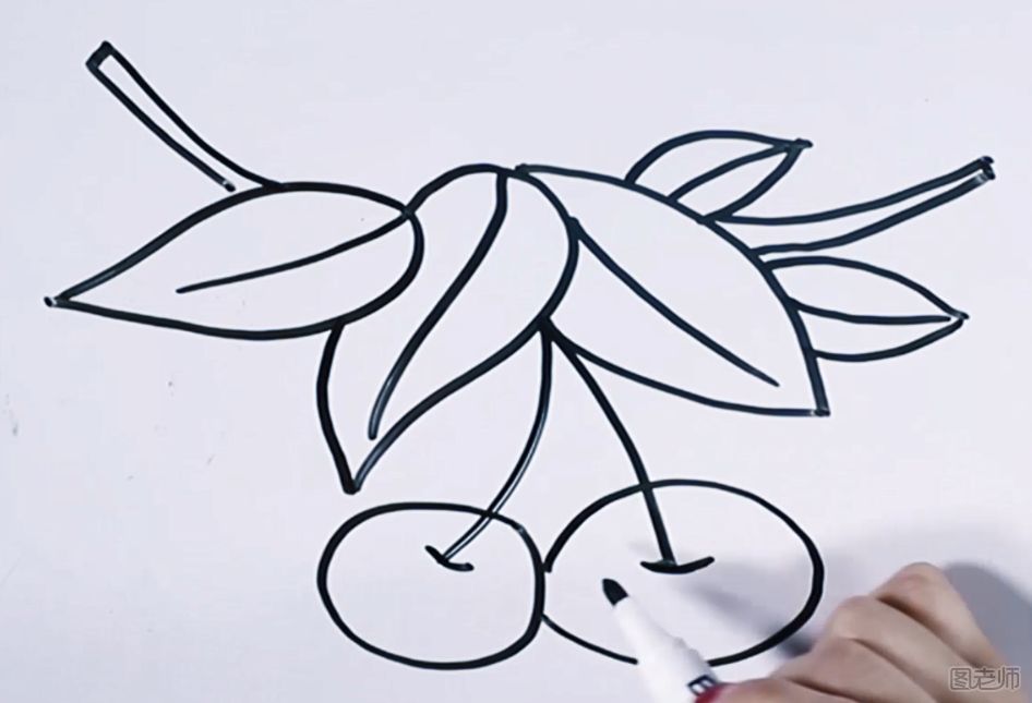 简单的樱桃简笔画怎么画 宝宝学画简单的樱桃简笔画