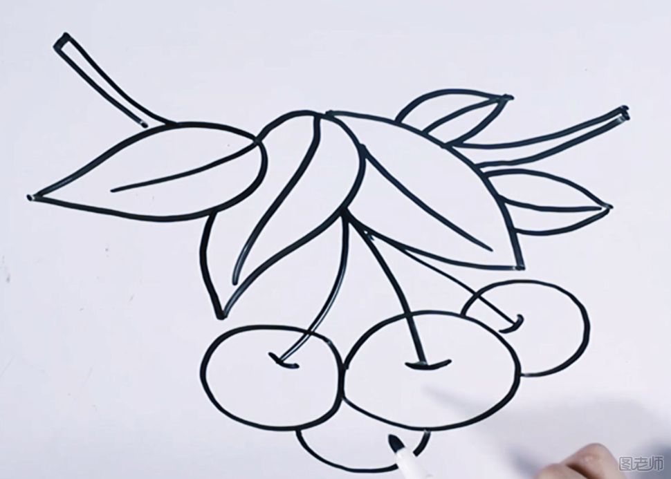 简单的樱桃简笔画怎么画 宝宝学画简单的樱桃简笔画
