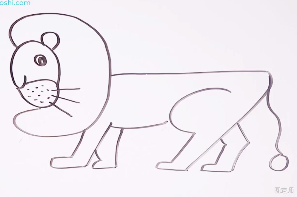 狮子简单简笔画