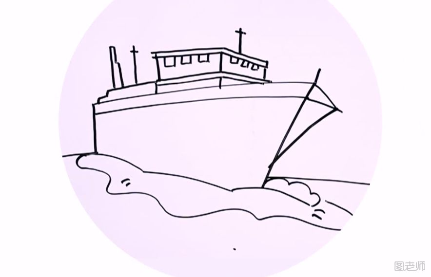 轮船简笔画1分钟教学 轮船要怎么画