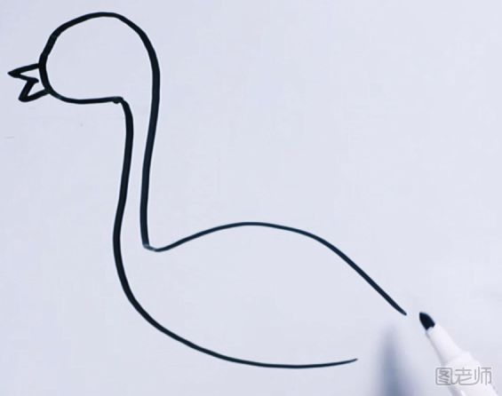 简单的白鹤简笔画怎么画 宝宝学画白鹤简笔画