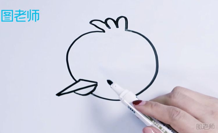简单啄木鸟简笔画图解 啄木鸟简笔画要怎么画