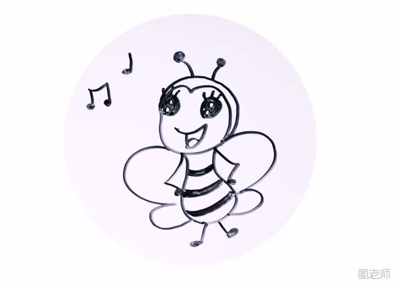唱歌的蜜蜂简笔画