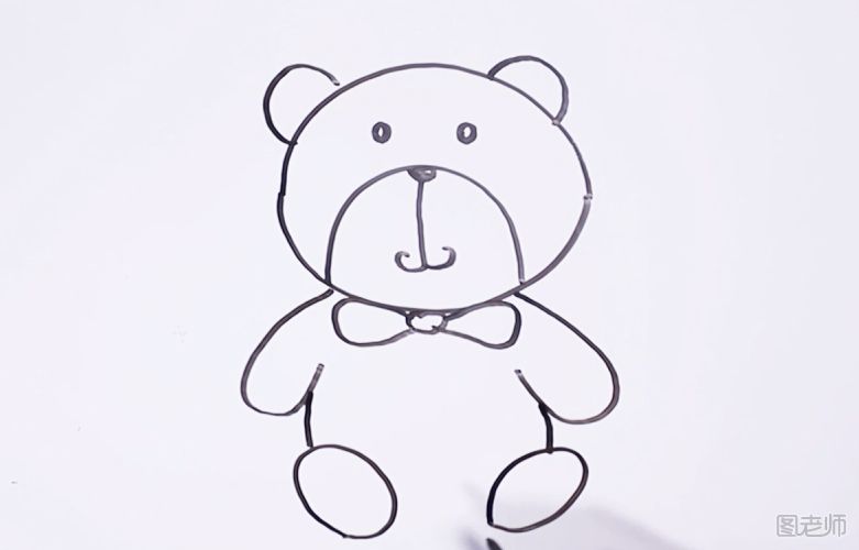 怎么画熊 熊简笔画步骤详解