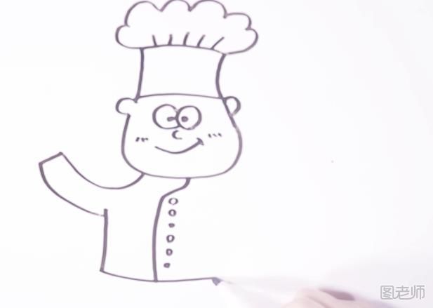 怎么画厨师 厨师简笔画教学