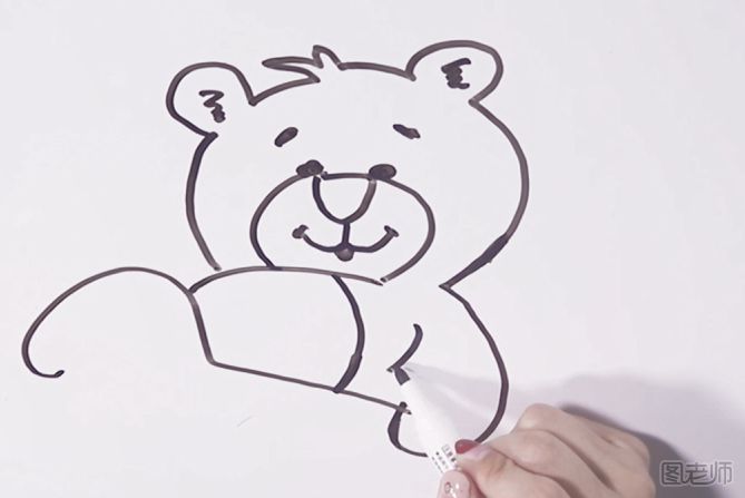 怎么画熊 宝宝学画熊简笔画