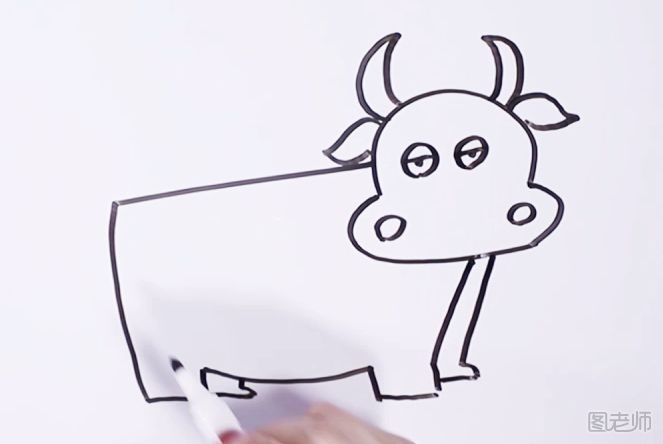怎么画牛 奶牛简笔画怎么画