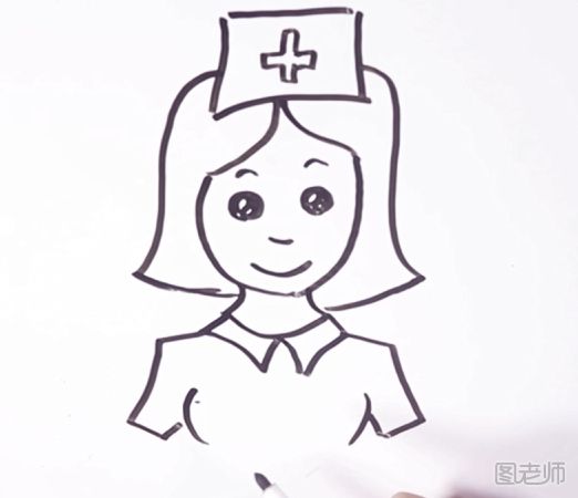 漂亮的护士简笔画