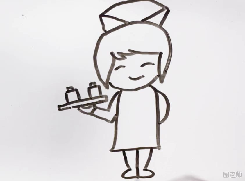 护士简笔画 爱笑的护士简笔画怎么画