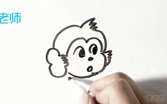 猴子简笔画 蹲着的猴子简笔画怎么画