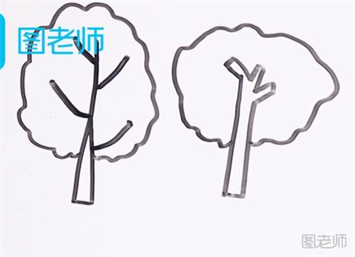 儿童简笔画树木