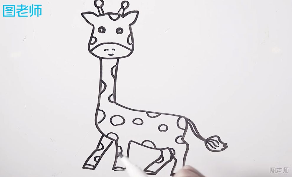 长颈鹿简笔画 长颈鹿简笔画视频教程