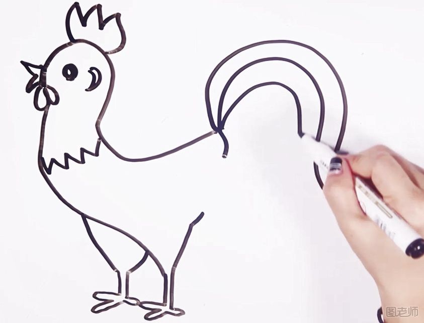 公鸡简笔画 怎么画公鸡