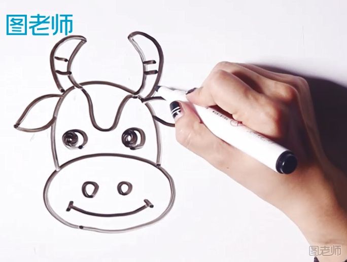 可爱的简笔画奶牛 怎么画可爱的奶牛