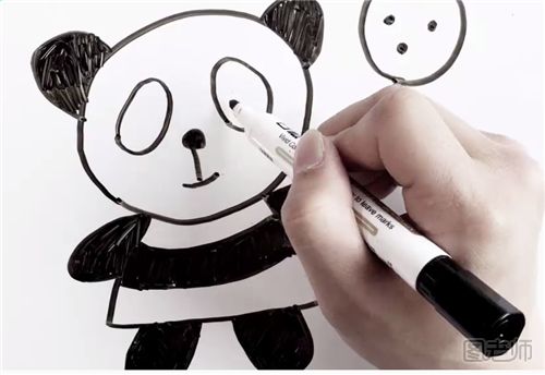 大熊猫简笔画步骤